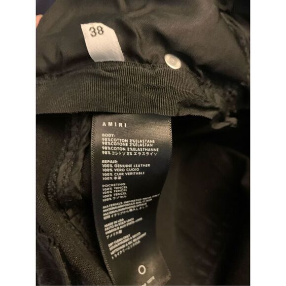 AMIRI distressed jeans black men's size 38 - Picture 9 of 10